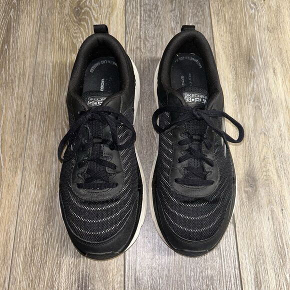 Skechers Men's US Size 9.5 GoRun Ultra Go Black White Running Sneaker Shoes - Picture 4 of 12